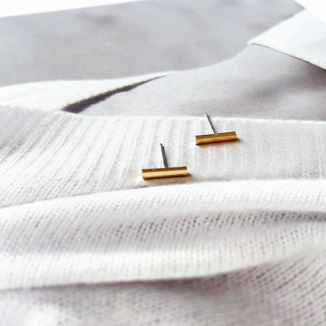 現貨專區｜簡約長條耳環-微光金(BPE53-G)｜送禮精選店家★Reyna jewelry 女王飾品
