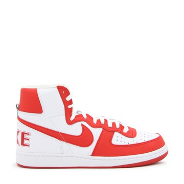 Comme Des Garcons Homme Plus X Nike - White And Red Leather Sneakers