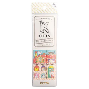 KITTA 隨身攜帶和紙膠帶 4張/冊  多色  1組