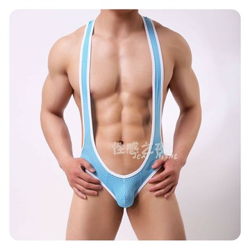 網孔透氣~潮款男青年塑身連體衣《H760》