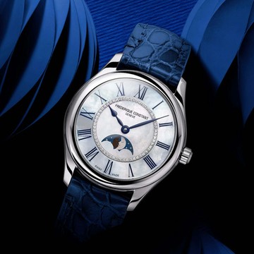 CONSTANT康斯登 Classics系列 優雅月相 珍珠母貝 時尚機械腕錶 36mm / FC-331MPWND3B6