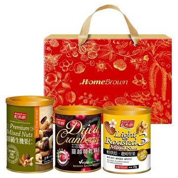 【紅布朗】蔓步星月堅果禮盒(3罐/盒)(送禮推薦 中秋 年節 春節 過年 新年 新春 教師節)