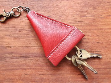 不是帽子鎖匙包 好好縫 皮革材料包 彈片口金 真皮 DIY包裝 情人