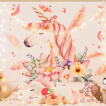 背景布掛布北歐墻布臥室床頭裝飾掛毯背景墻【櫻田川島】