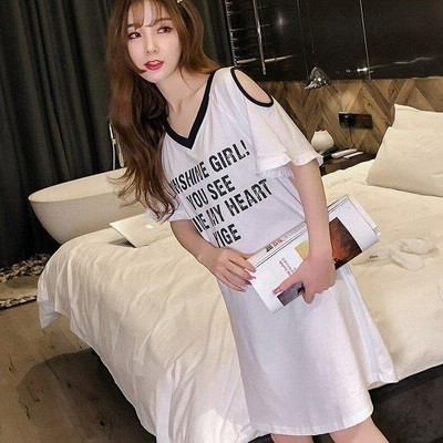 ネグリジェ 春夏 姫 半袖ワンピース Vネック 肩あきネグリジェ 前開きパジャマ レディース 大人可愛い部屋着 オシャレゆったり ロングtシャツ 通販 Lineポイント最大get Lineショッピング