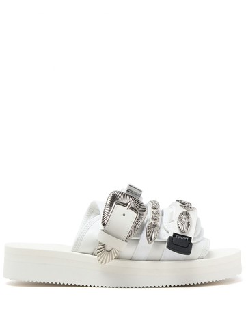 Suicoke - x Toga stud-embellished sandals - women - Rubber/Rubber/Artificial Leather/Calf Leather - 4 - White