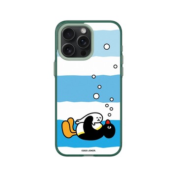 iPhone 15 Pro Max Clear 憂墨綠 - Pingu 企鵝家族 - Pingu ＆小海豹