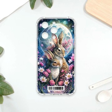 TRON IPhone 15 PRO 月球上的兔子 四角防摔載具殼 軟殼 手機殼