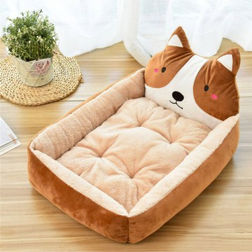 秋田犬寵物床  咖啡色  1個  S(43 x 33 x 9cm)