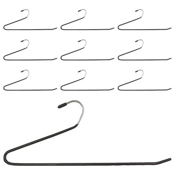 奈米防滑鵝形褲架 一套10個 節省空間  黑色  1組