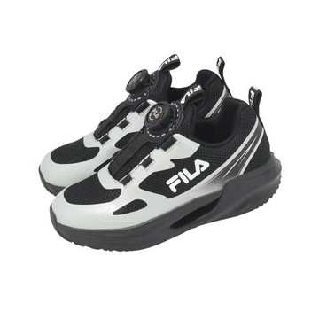 Fila 慢跑鞋 J828A 中大童 女鞋 黑 旋鈕 運動鞋 斐樂 2J828A008