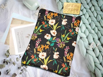 韓國布料超柔軟秘密花園款拉鍊書衣-手工拉鍊款布書衣A5/25K預購
