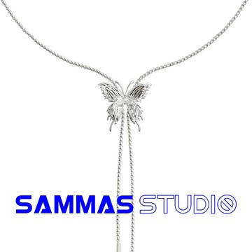 SAMMAS 限時下殺 高級感項錬 原創設計感 蝴蝶抽拉項鍊 小眾 甜酷 百搭 輕奢 通勤
