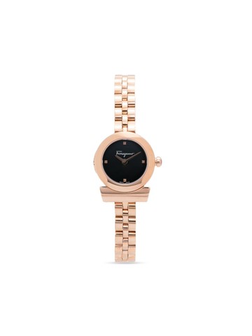 Ferragamo - Gancini 22mm - women - stainless steel/glass - One Size - Black