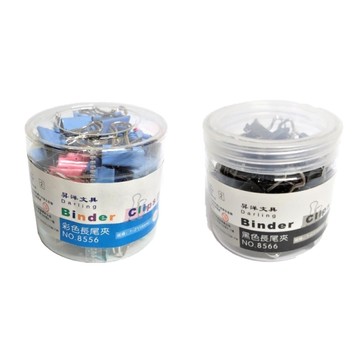 昇洋 15mm長尾夾(60入)-黑色/彩色