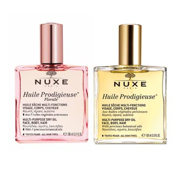 NUXE黎可詩 全效精華油100ml*2入組(晶亮/花香)-公司貨