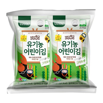 LUSOL 烘烤海苔 無鹽無調味 100%韓國海苔  12g  1袋