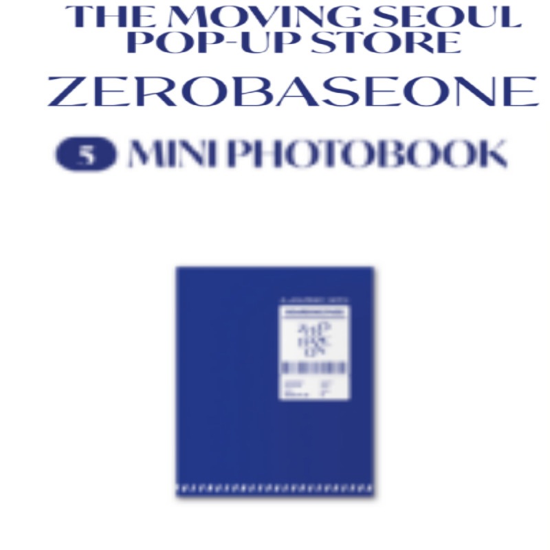 [THE MOVING SEOUL POP-UP STORE MD ]ZEROBASEONE MINI PHOTO BOOK