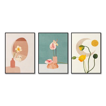 北歐風格客廳裝飾畫現代簡約餐廳臥室墻面壁畫沙發背景墻軟裝掛畫 雙11全館免運