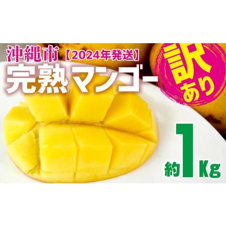 ふるさと納税 訳あり品沖縄市　完熟マンゴー　約1kg 沖縄県沖縄市