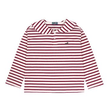 Crocodile Junior小鱷魚童裝- 娃娃領條紋上衣 ( C68450-01 大碼)