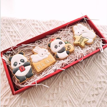 小鬼老師 新年模具糖霜餅干國寶熊貓diy親子制作