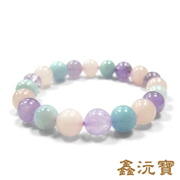 【鑫沅寶】薰衣草愛戀海藍寶混色手鍊(超強混穿組合)