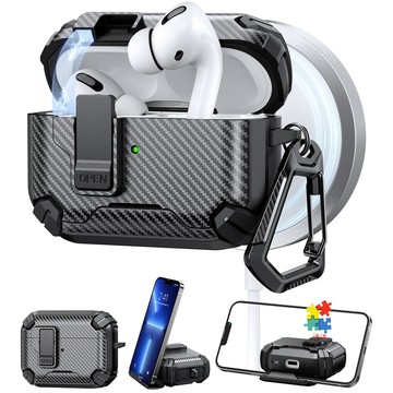 AirPods Pro 3 一鍵自動彈蓋 防摔耳機套 適用 AirPods 4 3 2 1 保護殼 支援無線充電 耳機殼