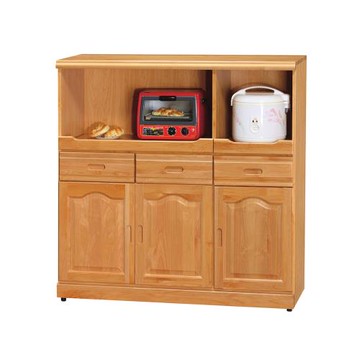 Boden-羅根4尺收納餐櫃/碗盤櫃/拉盤電器櫃/置物矮櫃