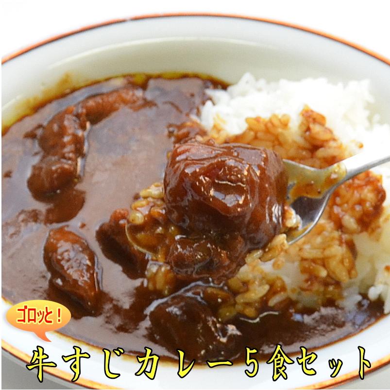 ゴロッ！と入ったコラーゲン牛すじカレー　5食セット