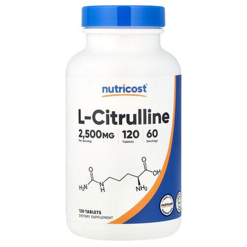 Nutricost, L-瓜氨酸，2500 毫克，120 片（每片 1250 毫克）