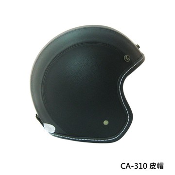 EVO 安全帽 CA-310L 復古帽 皮帽 黑色 半罩 半拆洗 卡通圖案 正版授權 《比帽王》