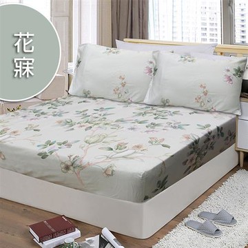 【FITNESS費尼斯】100%純天絲頂級60S三件式床包組（雙人）-花寐_廠商直送