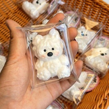 🌞包包優選寶藏品🌟🌟【同款西高地】可愛超軟黃油硅膠小熊解壓創意玩具小紅書可愛小狗🌞