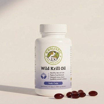 【Wholistic Pet Organics 護你姿】野生南極磷蝦油 Krill Oil Soft Gels 全齡犬貓 寵物保健 具抗氧化作用 維持健康 維持心臟和整體健康