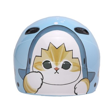 EVO CA-110 / CA110 安全帽 鯊魚貓福 水藍 卡通 半罩 單帽子 不含鏡片 雪帽