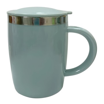 HOMEWARE MAGICIAN 家魔仕 新經典杯 內膽304不鏽鋼 容量400ml 尺寸12x8.5x7.5cm 中國產  藍綠色 + 銀色  1個