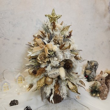 【材料包】永夜森林聖誕樹-白金款 永生雪松 聖誕禮物 交換禮物