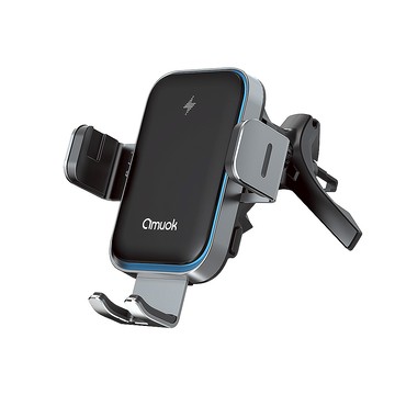【amuok】15W全自動車載支架 車用充電支架 車用支架 AK-CW3 (黑)