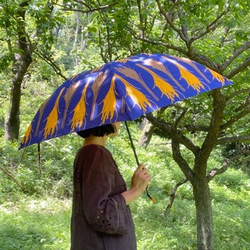 摺疊傘（晴雨兩用）「稻穗」好吃呢！_海軍藍