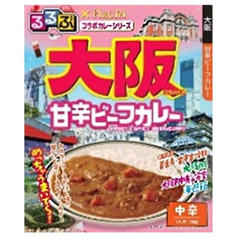 ハチ食品 るるぶ×Hachiコラボシリーズ 大阪甘辛ビーフカレー 中辛 180g×20個入