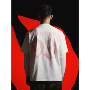 AFGK×樂透人生 馬思唯專輯周邊棕粉蹄印竹節棉短袖T恤夏季體恤