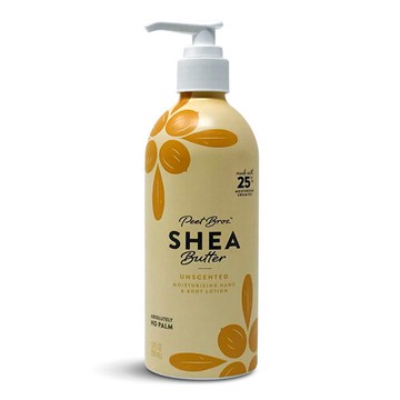 Peet Bros Shea Butter Moisturizing Hand & Body Lotion Unscented 10 fl oz
