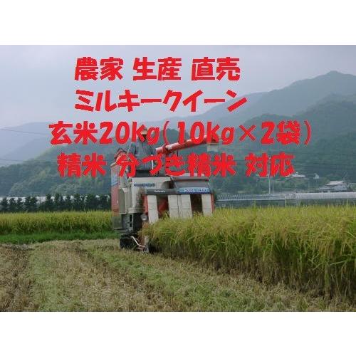 令和４年産新米 ミルキークイーン 玄米 20kg （10kg×2袋）農家 産直 直送 新米 分づき精米対応