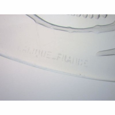 ラリック プレート ○ シスル 三日月型プレート アザミ