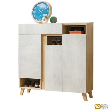 wakuhome 瓦酷家具 joye清水模風格4尺鞋櫃 a011-j20