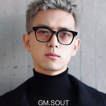 李現同款gm板材黑框眼鏡街頭潮男高級感小框架女可配近視變色8005