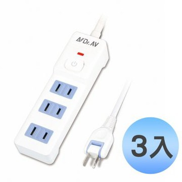 (3入優惠組)【EC】 炫麗2P1切3插 6尺節能延長線 TX-755S-6
