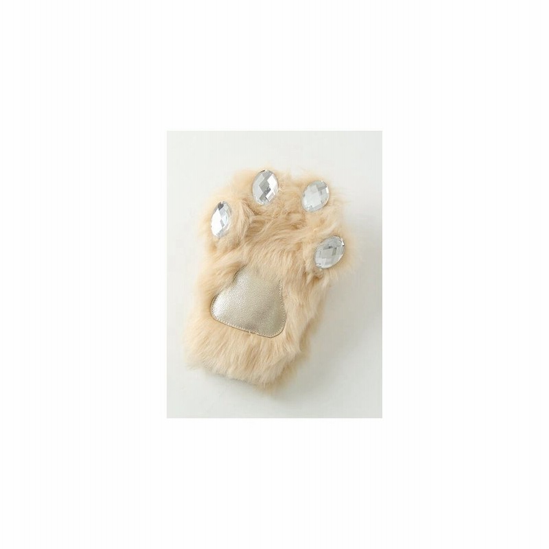 ハニーサロン Honey Salon Catファーiphoneケース ベージュ 通販 Lineポイント最大1 0 Get Lineショッピング