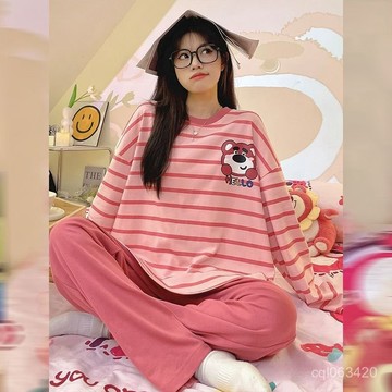 台灣现貨 秋冬睡衣 長袖睡衣 韓國居家服 女生睡衣 睡衣套裝 家居服 兩件式睡衣 韓版睡衣 卡通睡衣 可愛睡衣 睡衣女